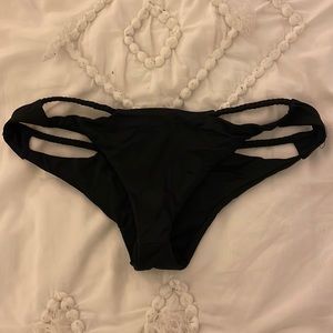 Cheeky black bikini bottoms